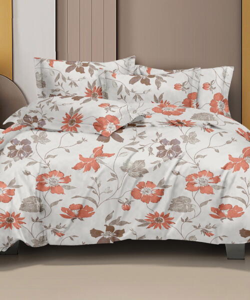 Floral Satin King Bedsheet